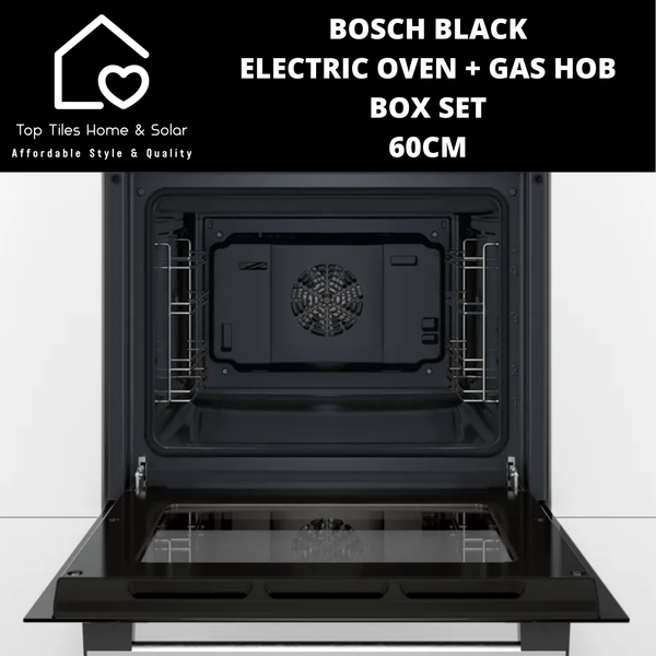 Bosch Black - Electric Oven & Gas Hob Box Set - 60cm