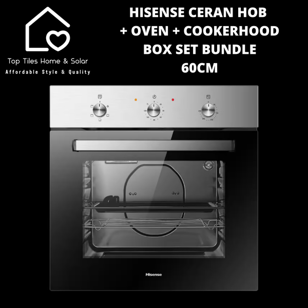 Hisense Ceran Hob + Oven + Cookerhood Box Set Bundle - 60cm