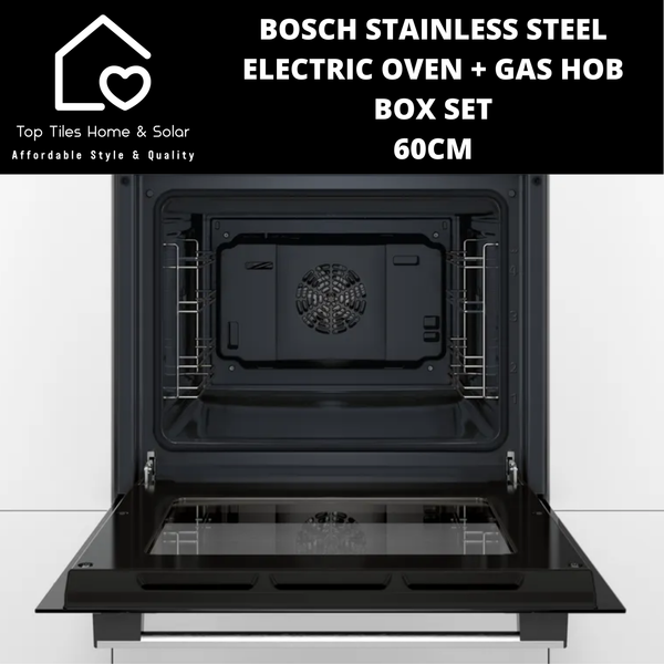 Bosch Stainless Steel - Electric Oven & Gas Hob Box Set - 60cm