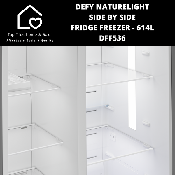 Defy NatureLight Side by Side Fridge Freezer - 614L DFF536