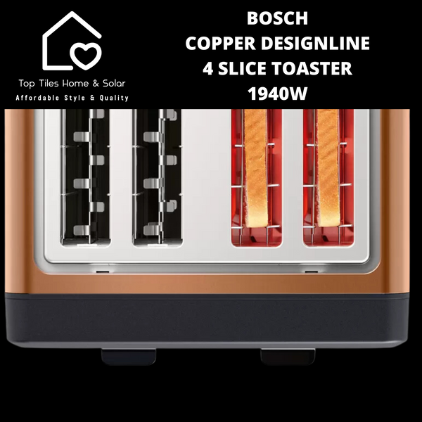 Bosch Copper DesignLine 4 Slice Toaster - 1940W