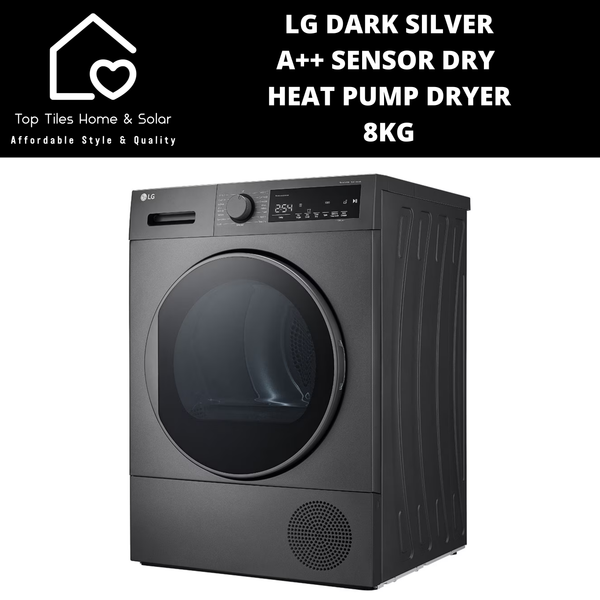 LG Dark Silver A++ Sensor Dry Heat Pump Dryer - 8kg