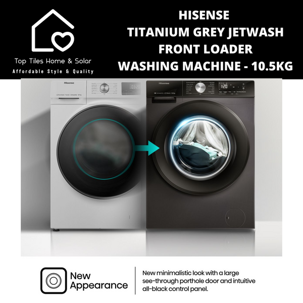 Hisense Titanium Grey JetWash Front Loader Washing Machine - 10.5kg