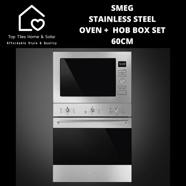 Smeg Stainless Steel Oven +  Hob Box Set - 60cm