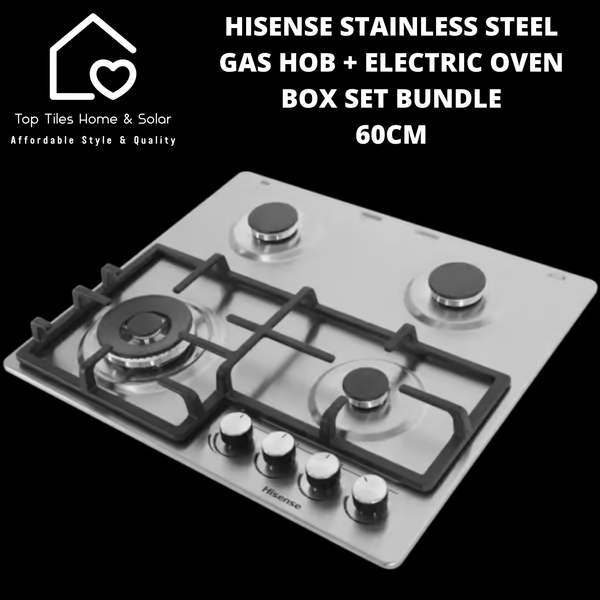 Hisense Gas Hob + Electric Oven Box Set Bundle - 60cm