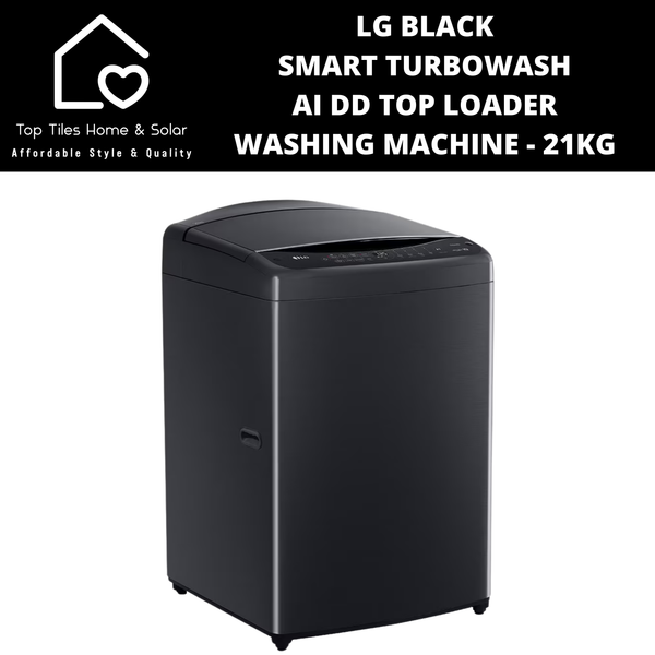 LG Black Smart TurboWash AI DD Top Loader Washing Machine - 21kg