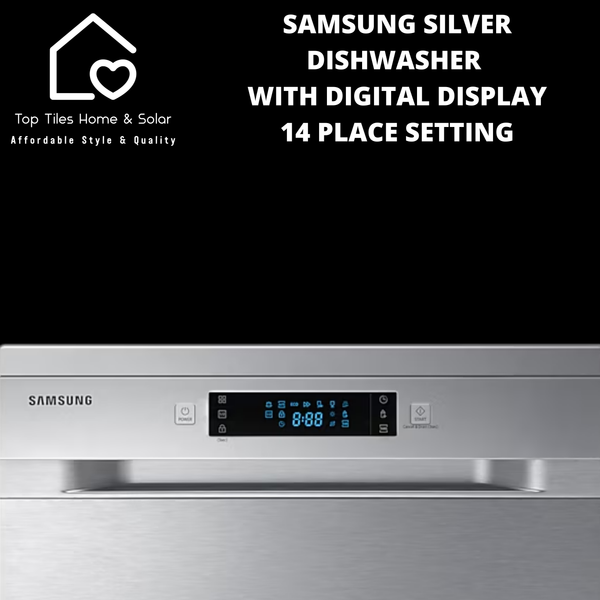 Samsung Silver Dishwasher with Digital Display - 14 Place Setting