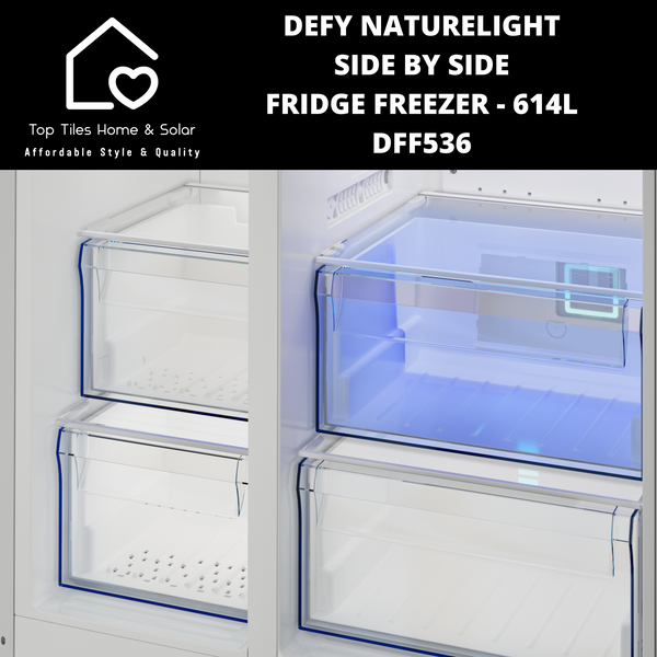 Defy NatureLight Side by Side Fridge Freezer - 614L DFF536