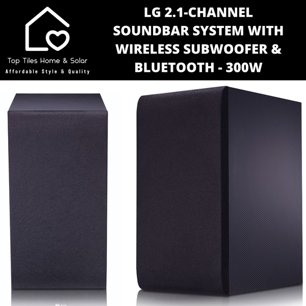 LG 2.1-Ch Soundbar System with Wireless Subwoofer & Bluetooth - 300W