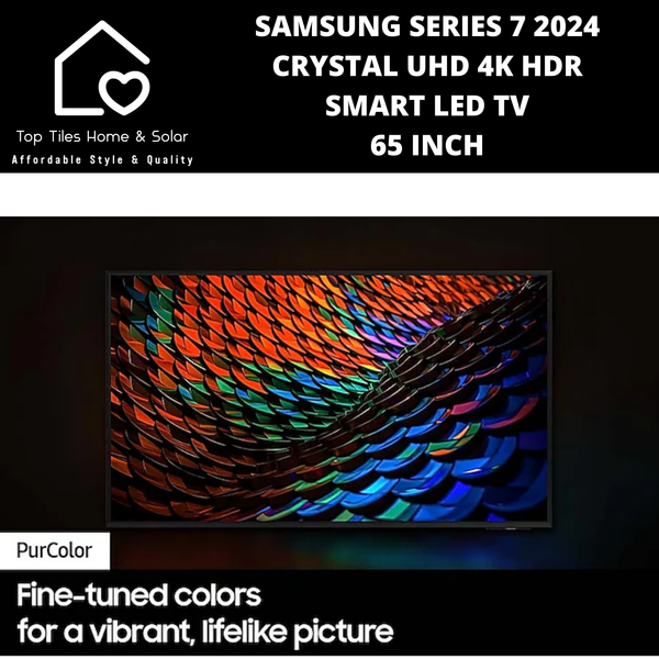 Samsung Series 7 2024 - Crystal UHD 4K HDR Smart LED TV - 65 Inch