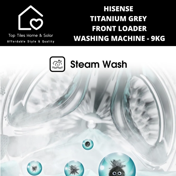 Hisense Titanium Grey Front Loader Washing Machine - 9kg