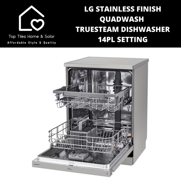 LG Stainless Finish QuadWash TrueSteam Dishwasher - 14Pl Setting