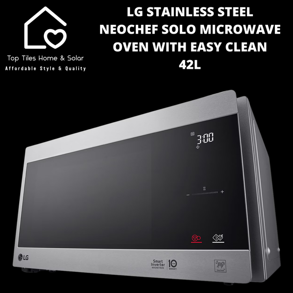 LG Stainless Steel NeoChef Solo Microwave Oven with Easy Clean - 42L