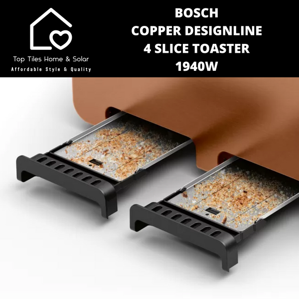 Bosch Copper DesignLine 4 Slice Toaster - 1940W