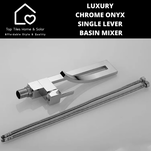 Luxury Chrome Onyx Single Lever Basin Mixer