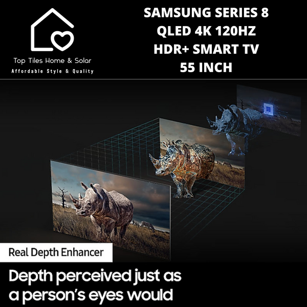 Samsung Series 8 QLED 4k 120Hz HDR+ Smart TV 55 Inch