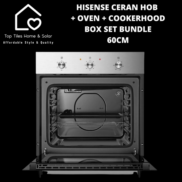 Hisense Ceran Hob + Oven + Cookerhood Box Set Bundle - 60cm