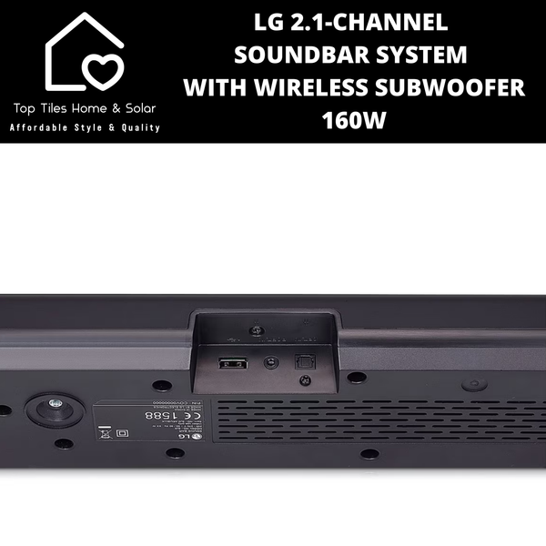 LG 2.1-Channel Soundbar System with Wireless Subwoofer - 160W