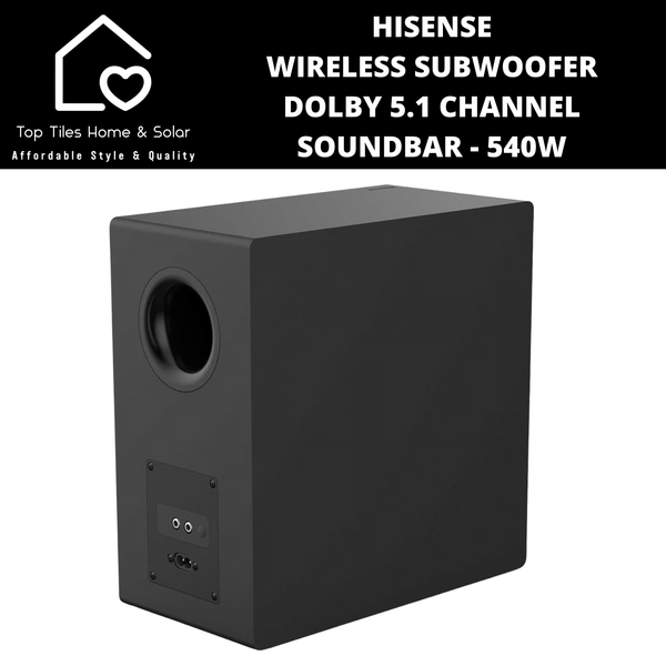 Hisense Wireless Subwoofer Dolby 5.1 Channel Soundbar - 540W