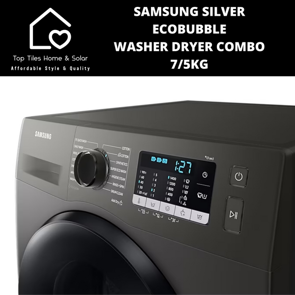 Samsung Silver EcoBubble Washer Dryer Combo - 7/5kg