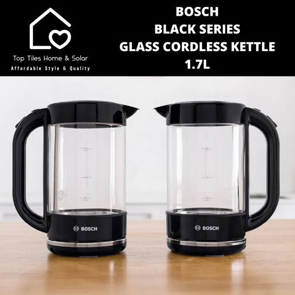 Bosch Black Series Glass Cordless Kettle - 1.7L