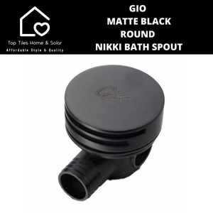 Gio Matte Black Round Nikki Bath Spout