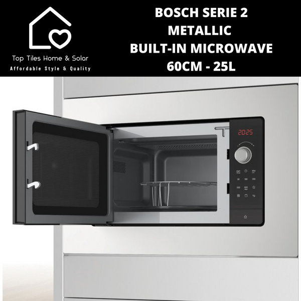 Bosch Serie 2 - Metallic Built-in Microwave - 60cm - 25L