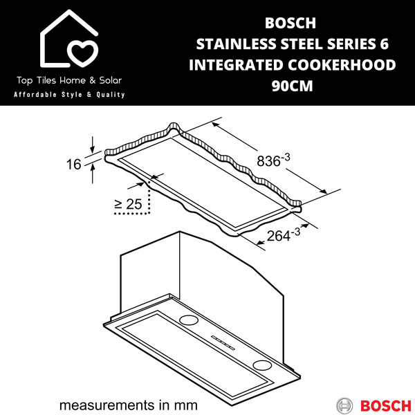 Bosch Series 6 - Stainless Steel Integrated Cookerhood - 90CM