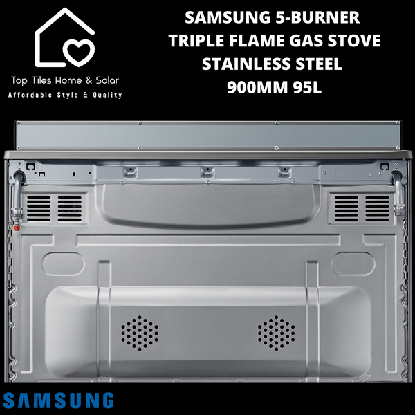 Samsung 5-Burner Triple Flame Gas Stove Stainless Steel - 900mm 95L