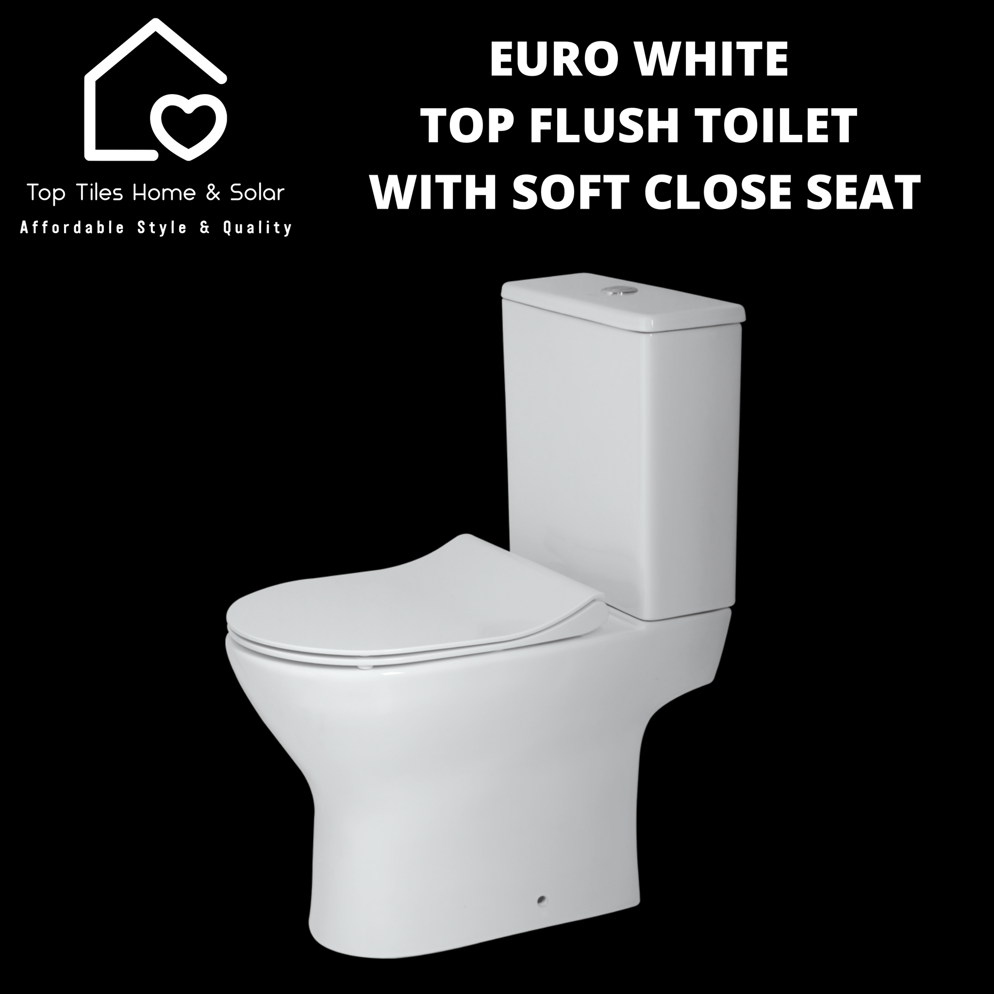 Euro White Dual Flush Toilet Suite