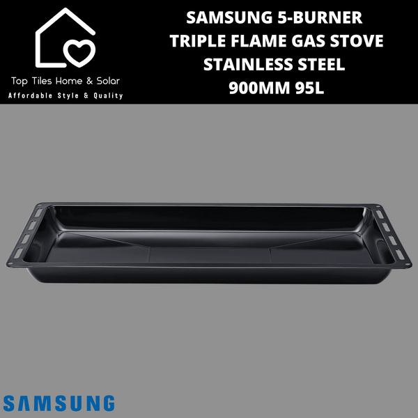 Samsung 5-Burner Triple Flame Gas Stove Stainless Steel - 900mm 95L