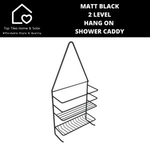 Matt Black 2 Level Hang On Shower Caddy