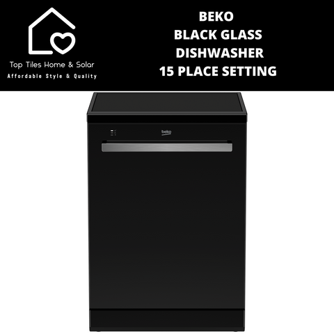 Beko Black Glass Dishwasher - 15 Place Setting