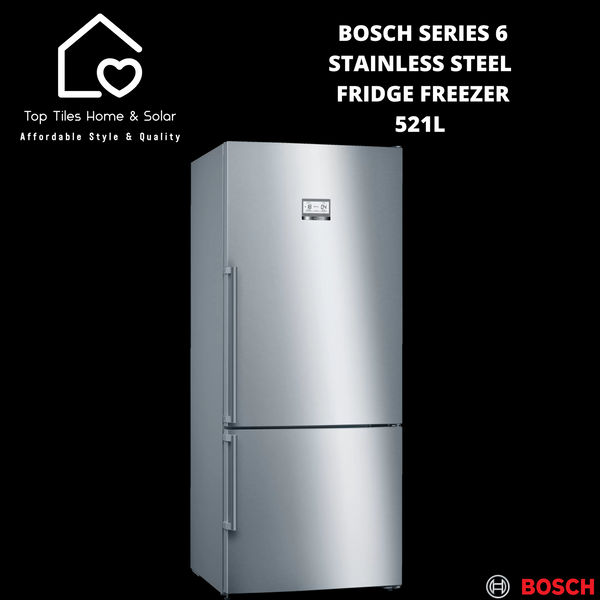 Bosch Series 6 - Stainless Steel Fridge Freezer - 521L