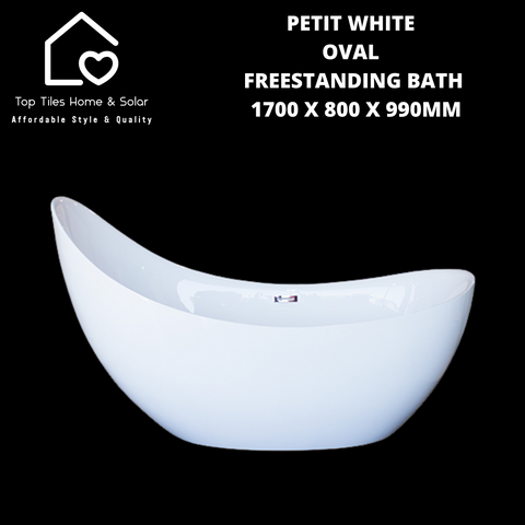 Petit White Oval Freestanding Bath - 1700 x 800 x 990mm