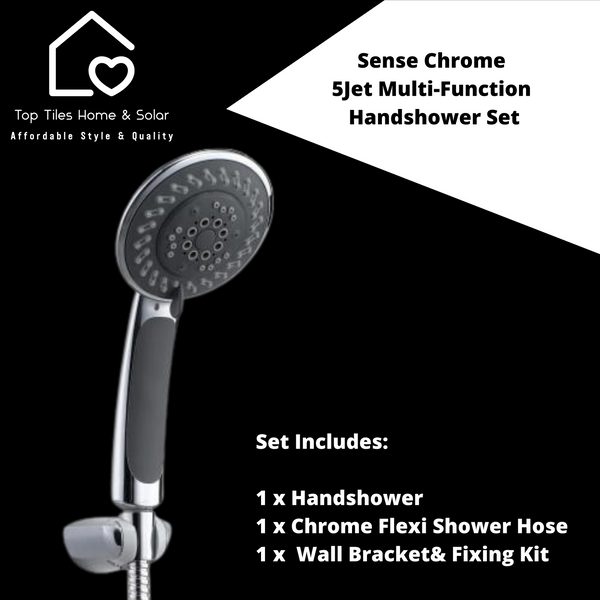 Sense Chrome 5Jet Multi-Function Handshower Set