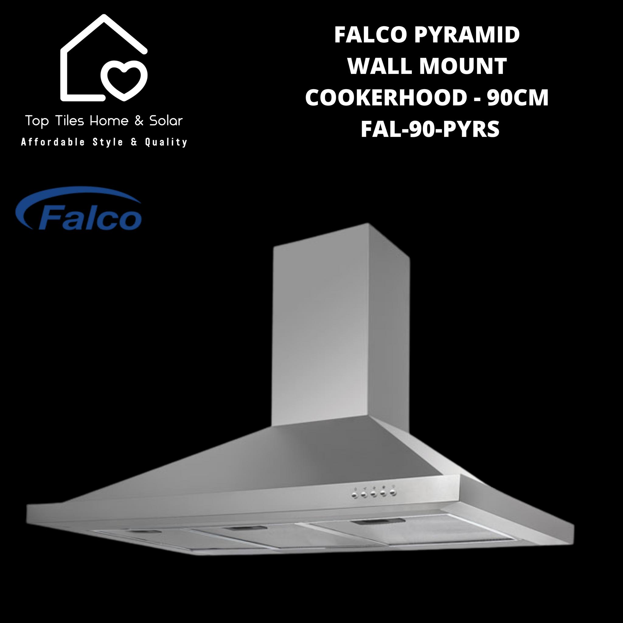 Falco Pyramid Wall Mount Cookerhood - 90cm FAL-90-PYRS