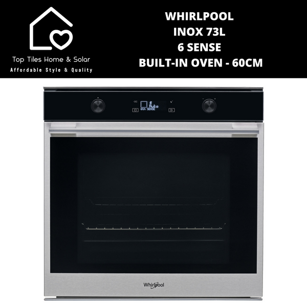 Whirlpool Inox 73L 6 Sense Built-In Oven - 60cm