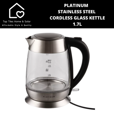 Bella 1.7 Liter 1500W Cordless Electric Illuminated Glass Kettle, Copper  Chrome 