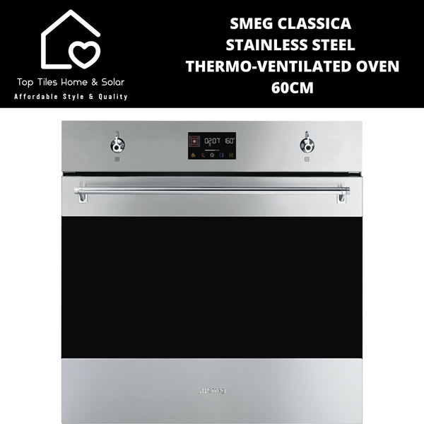 Smeg Classica Stainless Steel Thermo-Ventilated Oven – 60cm