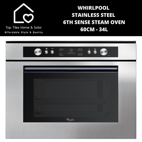 Whirlpool Stainless Steel 6th Sense Steam Oven - 60cm