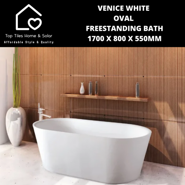 Venice White Oval Freestanding Bath - 1700 x 800 x 550mm