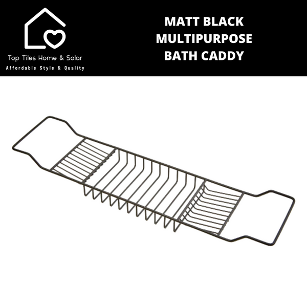 Matt Black Multipurpose Bath Caddy