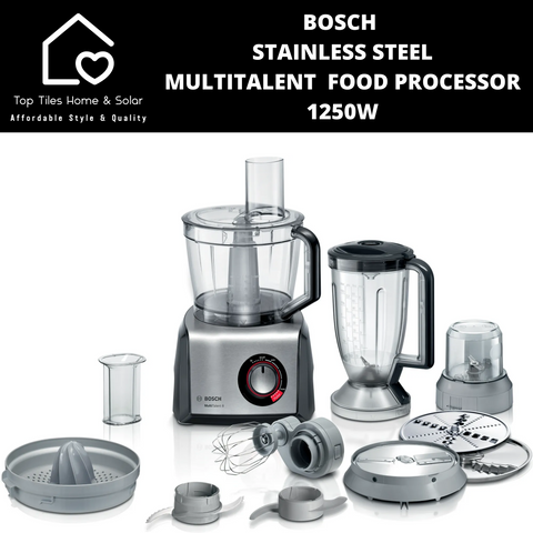 Bosch MultiTalent 8 - Stainless Steel Food Processor - 1250W