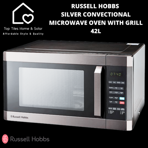 Russell Hobbs Silver Convectional Microwave Oven With Grill - 42L