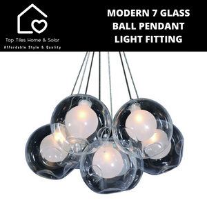 Modern 7 Glass Ball Pendant Light Fitting