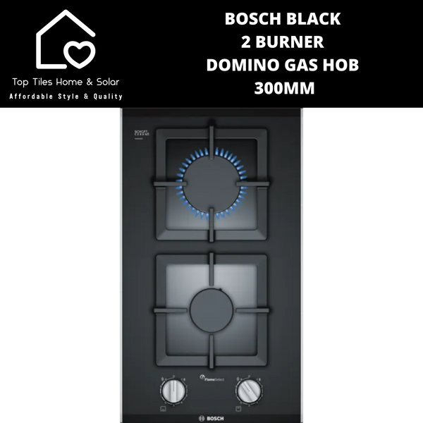 Bosch Series 6 - Black 2 Burner Domino Gas Hob - 300mm