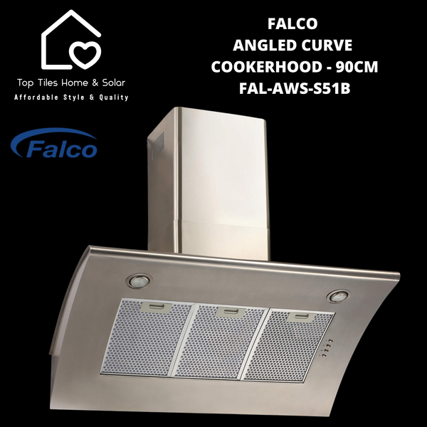 Falco Angled Curve Cookerhood - 90cm FAL-AWS-S51B