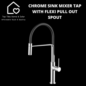 Chrome Sink Mixer Tap With Flexi Pull Out Spout