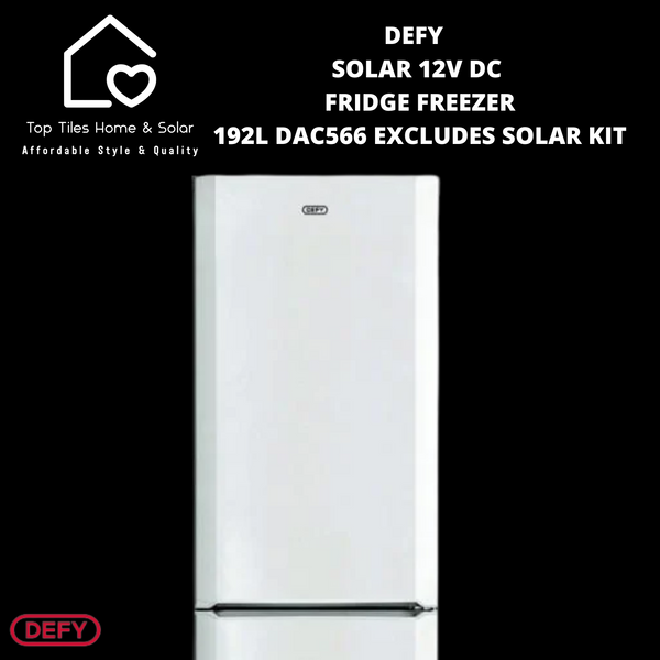 Defy Solar 12V DC Fridge Freezer - 192L DAC566 Excludes Solar Kit